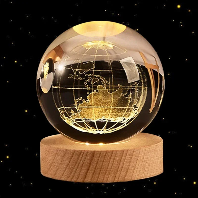 EarthSphere: 3D Crystal Planet Earth