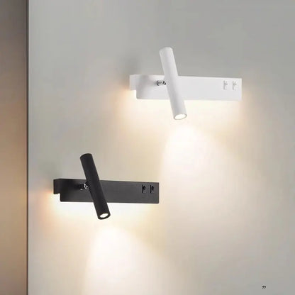 NordicGlow: LED Wall Light with Rotating Spotlight